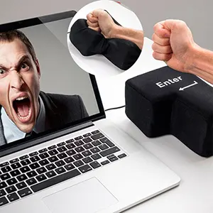 Stress Relieving Enter Button Pillow