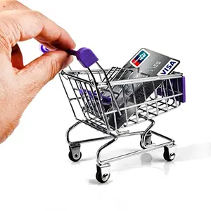 Miniature Shopping Cart - Desktop Office Tools Holder
