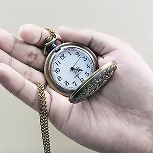 Vintage Pocket Clock Necklace Pendant